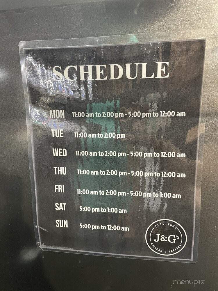 J & G's Burgers & Pepitos - Jacksonville, FL menu_pic