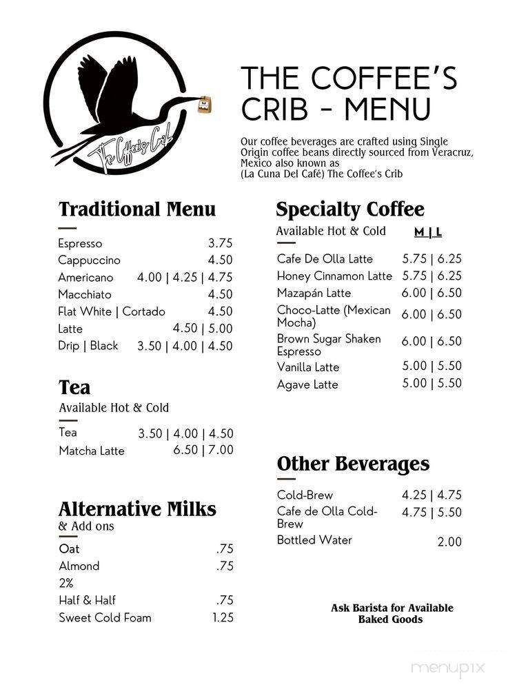 The Coffee's Crib - San Fernando Valley, CA menu_pic