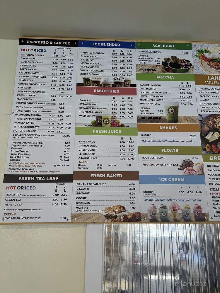 Arnie's Bakery & Cafe - Tujunga, CA menu_pic