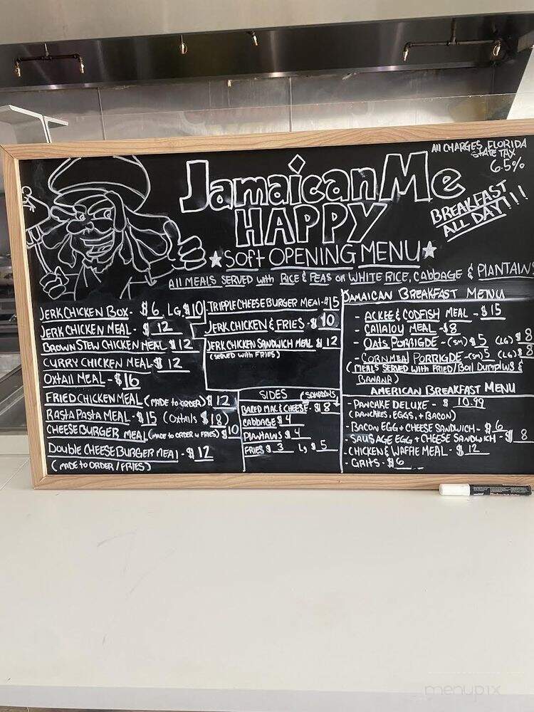 Jamaican Me Happy Caribbean and American Restaurant - Orlando, FL menu_pic