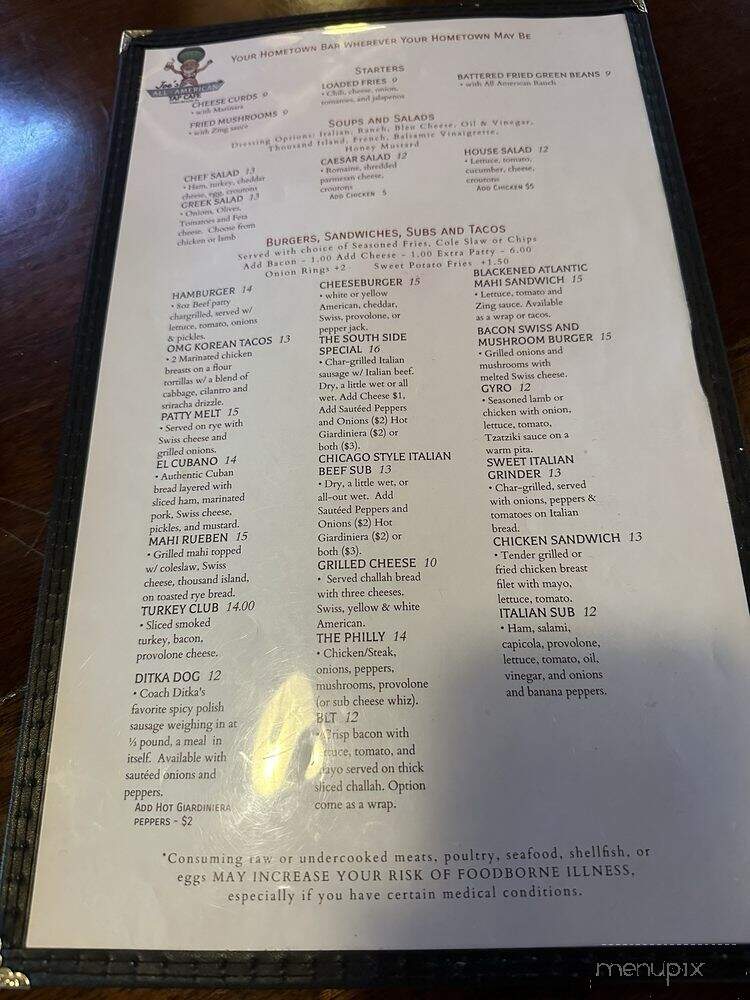 Joe's All American Tap Cafe - Vero Beach, FL menu_pic