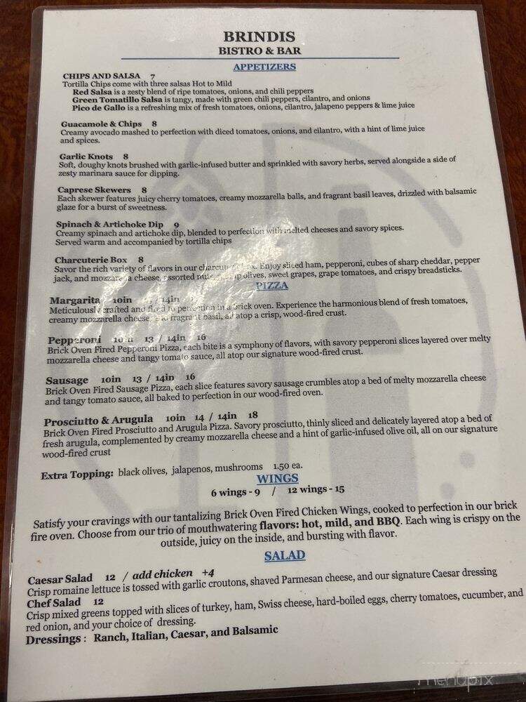 Brindis Bistro & Bar - Green Valley, AZ menu_pic