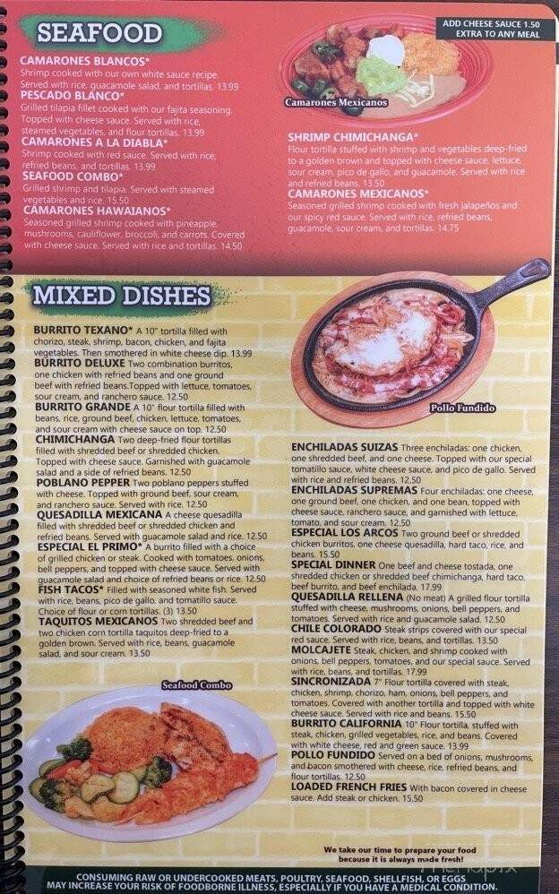 Los Arcos - Haleyville, AL menu_pic