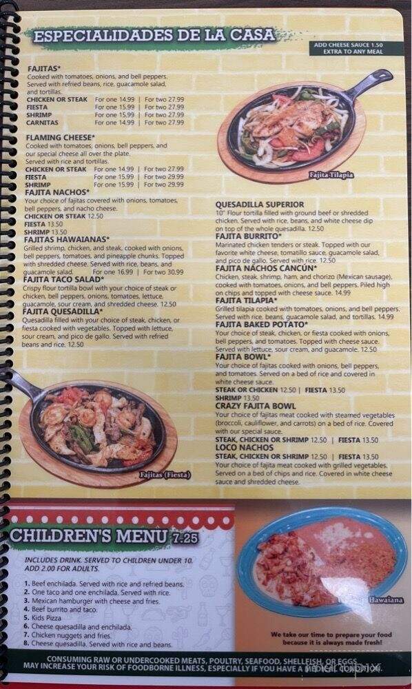 Los Arcos - Haleyville, AL menu_pic