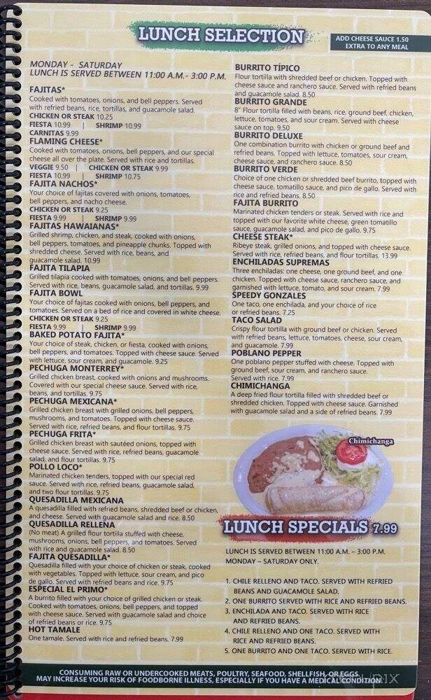 Los Arcos - Haleyville, AL menu_pic