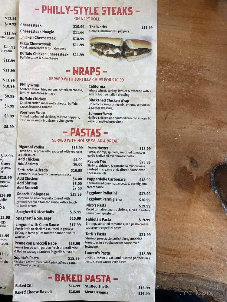 Nostra Pizza - Voorhees Township, NJ menu_pic