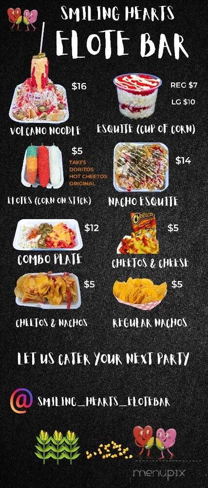 Smiling Hearts Elotes - Burbank, CA menu_pic
