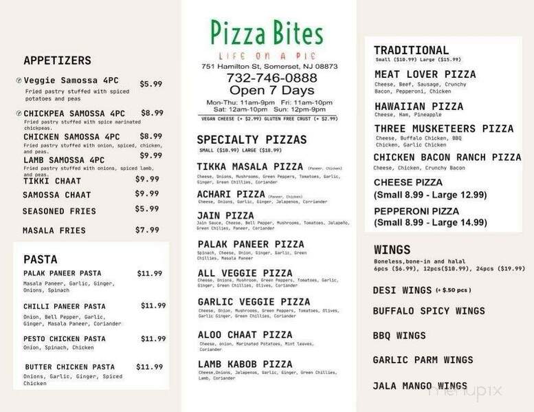 Pizza Bites - Somerset, NJ menu_pic