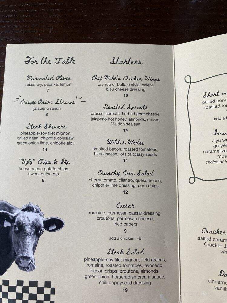 Wilder - Iowa City, IA menu_pic