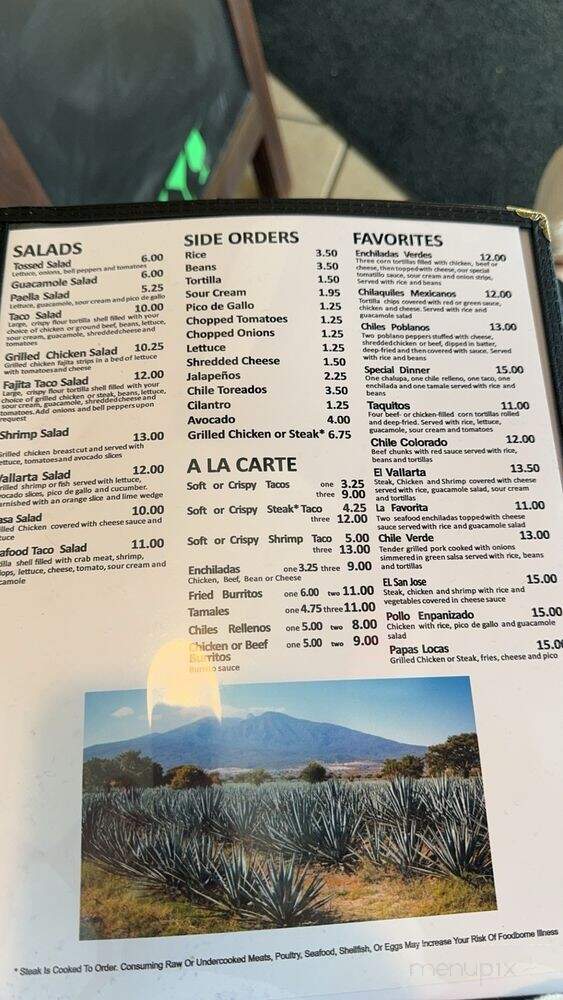 Casa Amigos - Rantoul, IL menu_pic