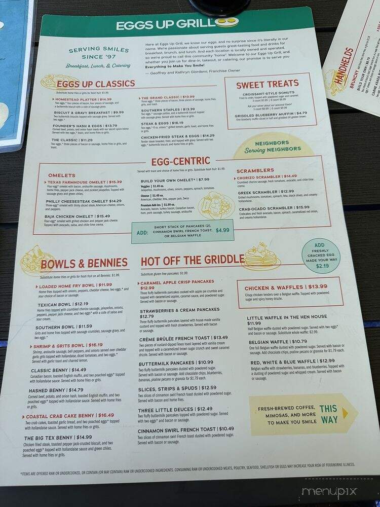 Eggs Up Grill - Orlando, FL menu_pic