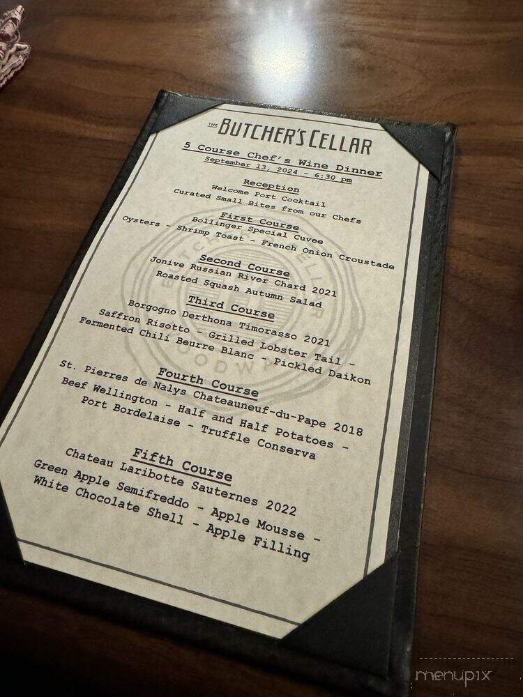 The Butcher's Cellar - Woodway, TX menu_pic