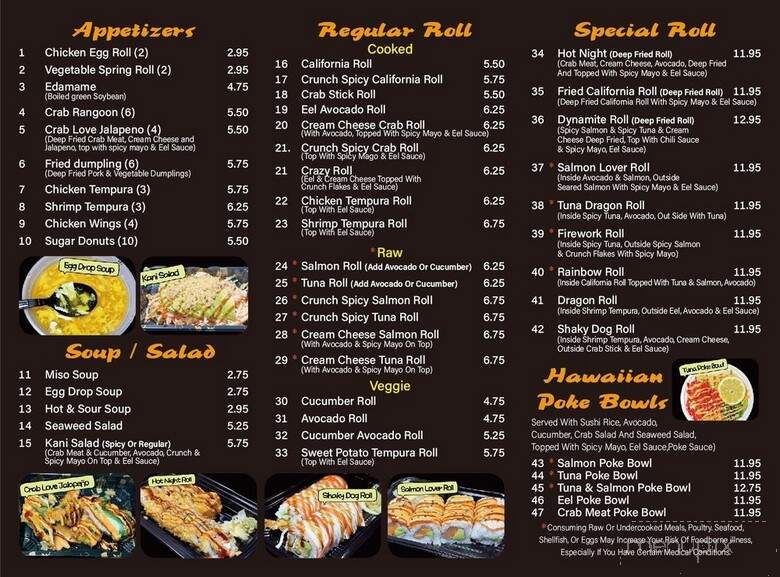 Matsu Hibachi & Sushi - Dahlonega, GA menu_pic