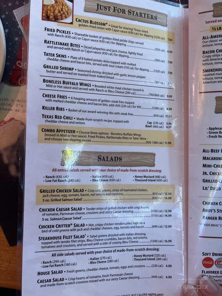 Texas Roadhouse - Searcy, AR menu_pic