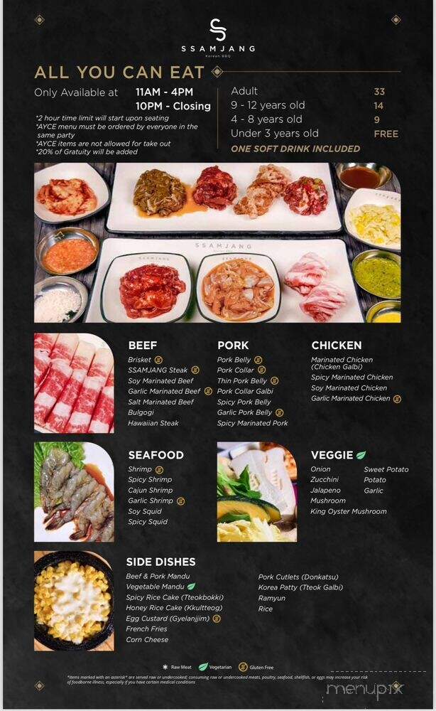Ssamjang Korean BBQ - Atlanta, GA menu_pic