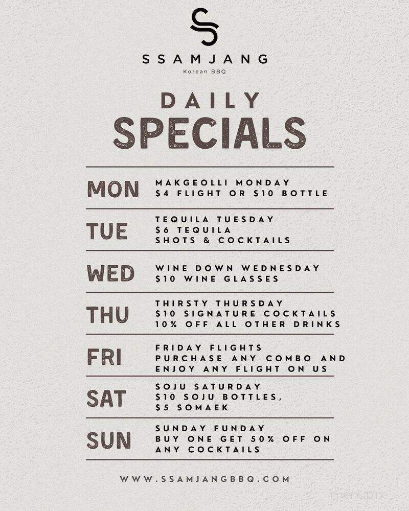 Ssamjang Korean BBQ - Atlanta, GA menu_pic