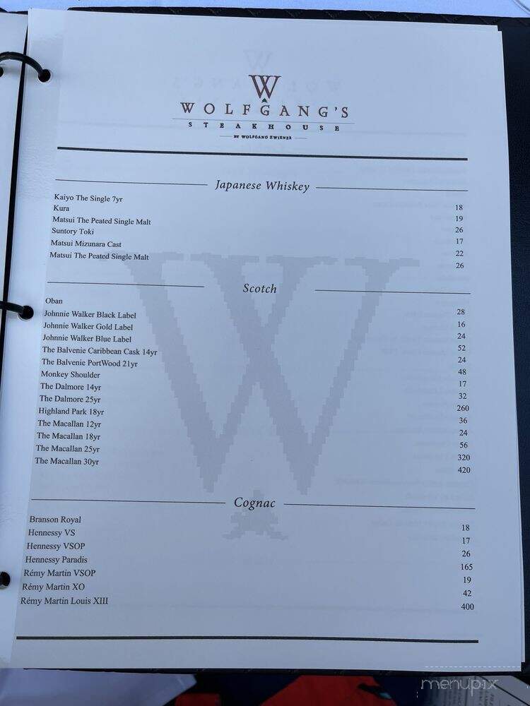 Wolfgangs Steakhouse - Kihei, HI menu_pic