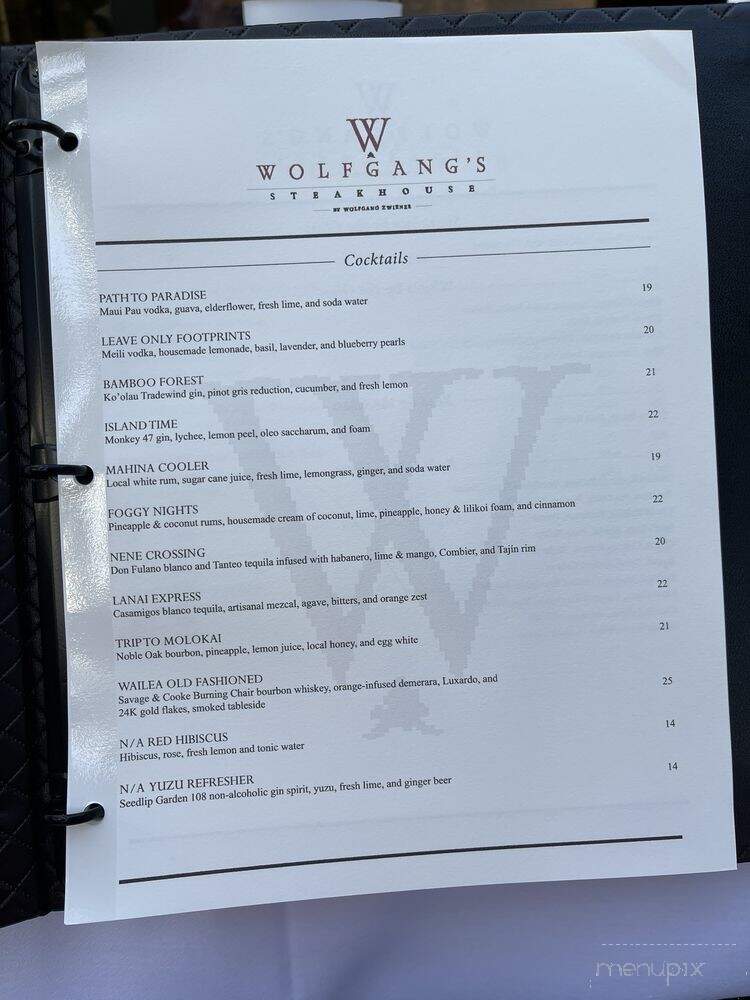 Wolfgangs Steakhouse - Kihei, HI menu_pic