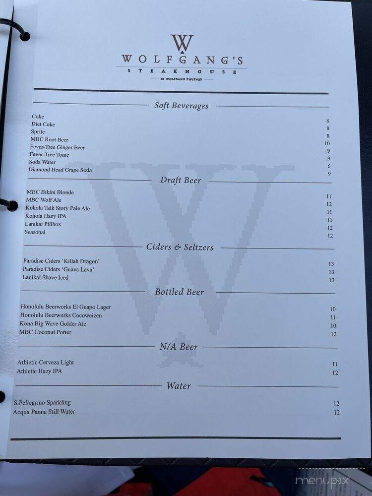 Wolfgangs Steakhouse - Kihei, HI menu_pic