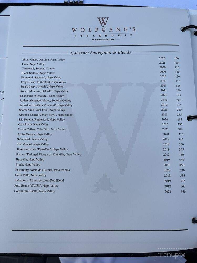 Wolfgangs Steakhouse - Kihei, HI menu_pic