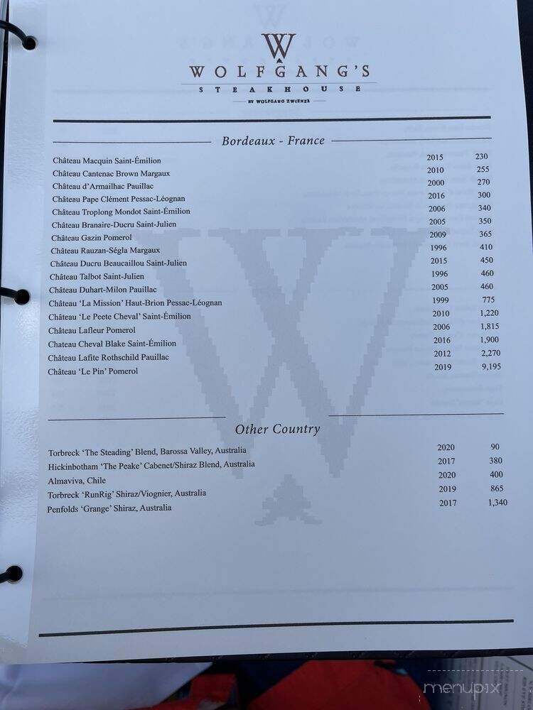 Wolfgangs Steakhouse - Kihei, HI menu_pic
