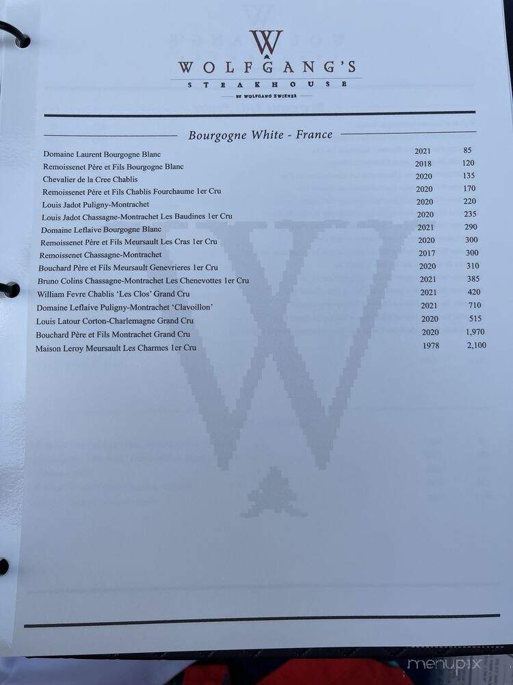 Wolfgangs Steakhouse - Kihei, HI menu_pic