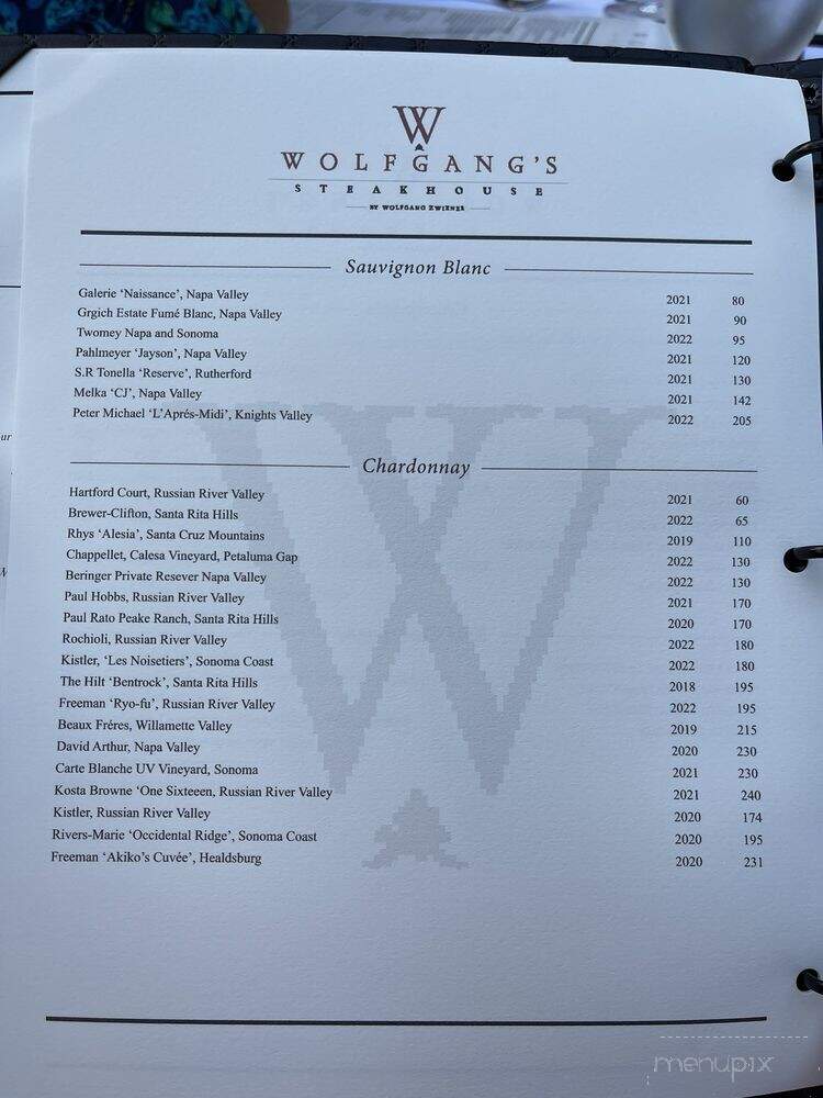 Wolfgangs Steakhouse - Kihei, HI menu_pic