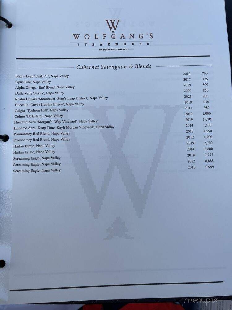 Wolfgangs Steakhouse - Kihei, HI menu_pic