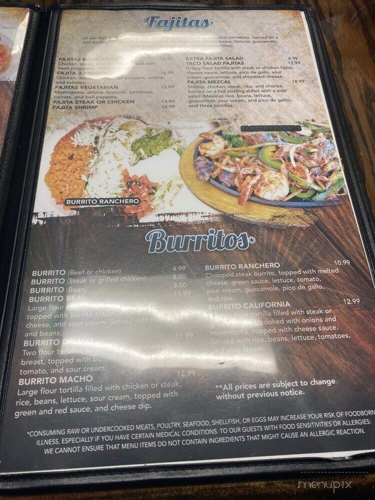 El Mezcal Mexican Restaurant Bar and Grill - Madison, AL menu_pic