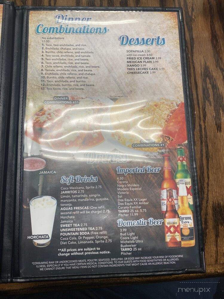 El Mezcal Mexican Restaurant Bar and Grill - Madison, AL menu_pic