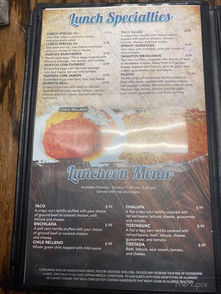 El Mezcal Mexican Restaurant Bar and Grill - Madison, AL menu_pic