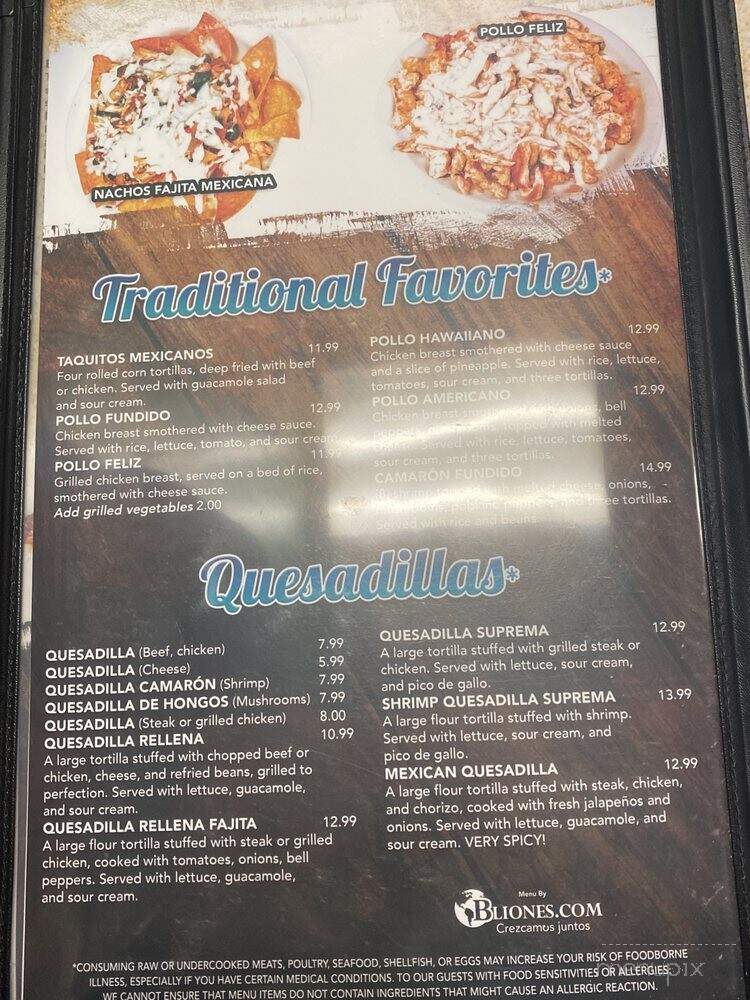El Mezcal Mexican Restaurant Bar and Grill - Madison, AL menu_pic
