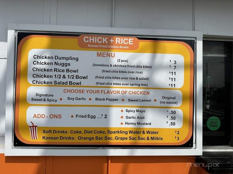 Chick+Rice - Los Angeles, CA menu_pic