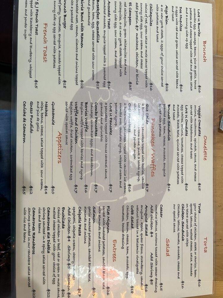 I Love U Brunch - Van Nuys, CA menu_pic