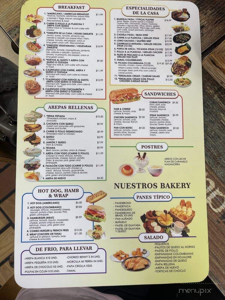 Mi Tierra Restaurant & Bakery - Miami Beach, FL menu_pic