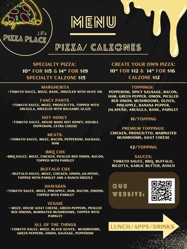 J.R.'s Pizza Place - Fairplay, CO menu_pic