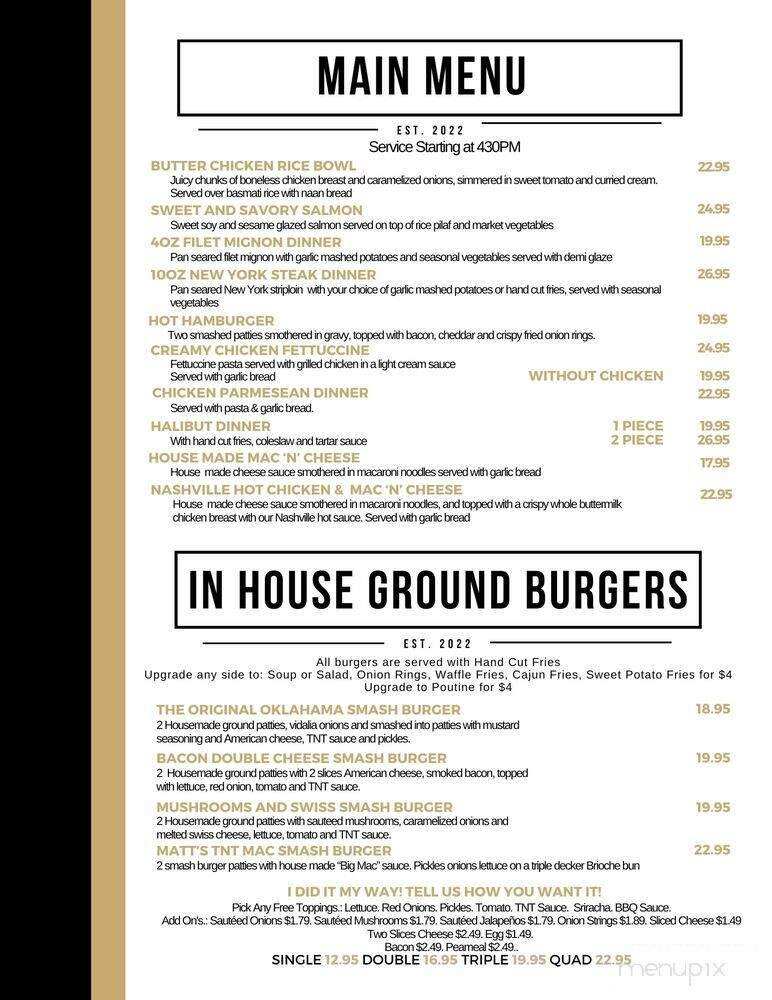 Taps N Tracks - Pefferlaw, ON menu_pic