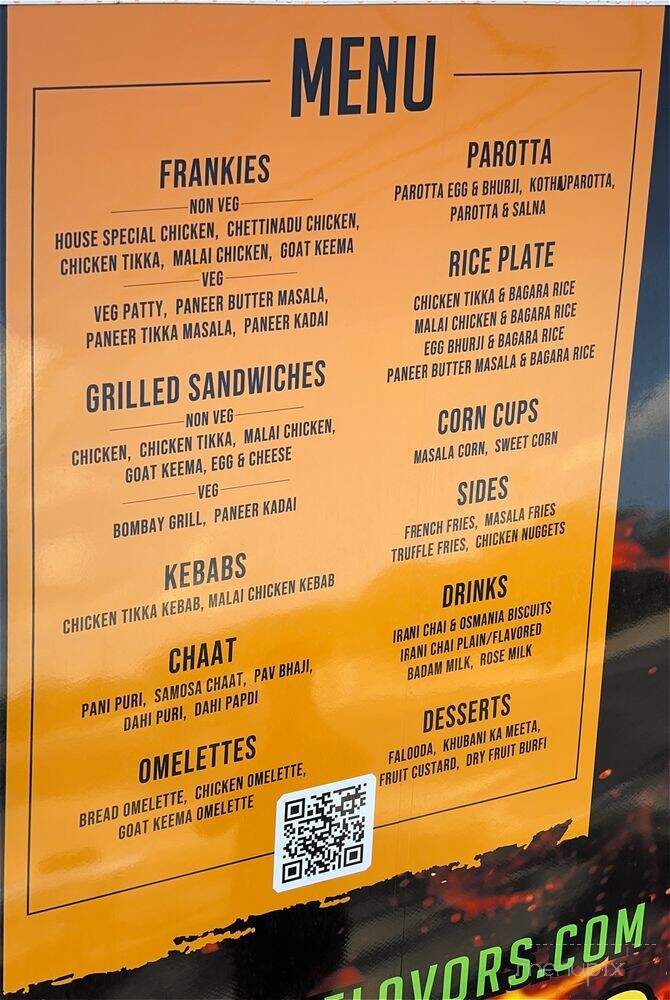 Indian Street Flavors - San Antonio, TX menu_pic