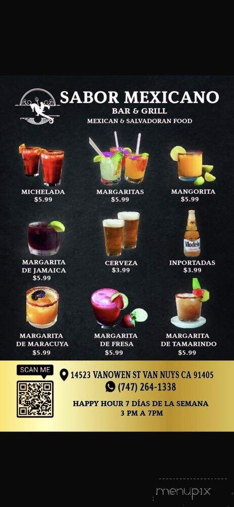 Sabor Mexicano Bar & Grill - San Fernando Valley, CA menu_pic