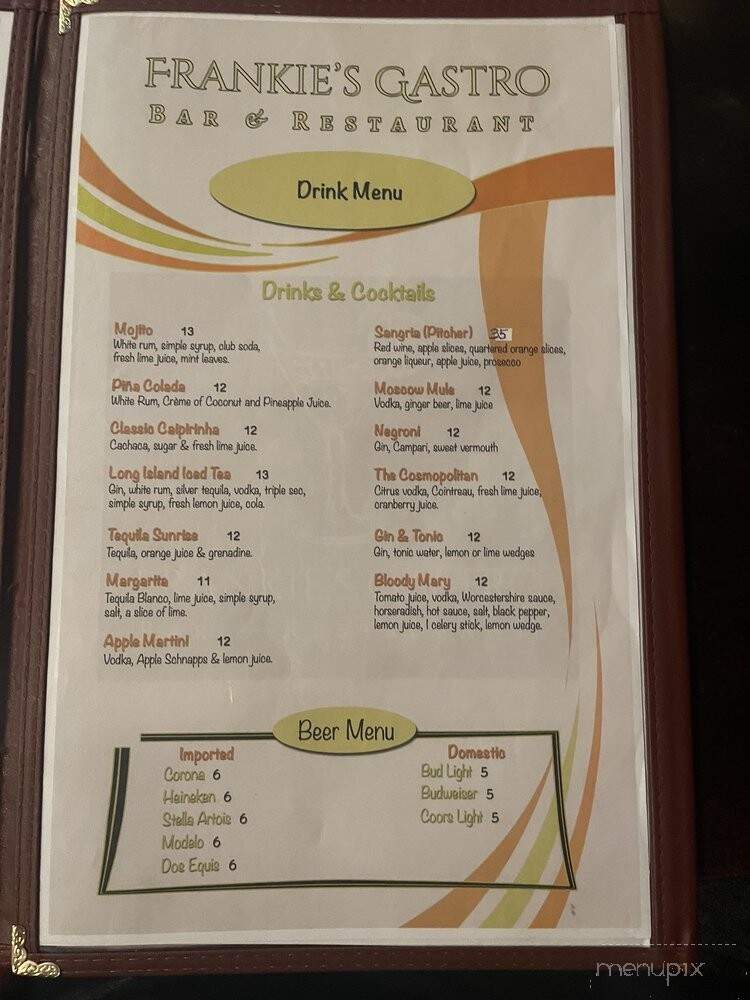Frankie's Gastro - Cliffside Park, NJ menu_pic