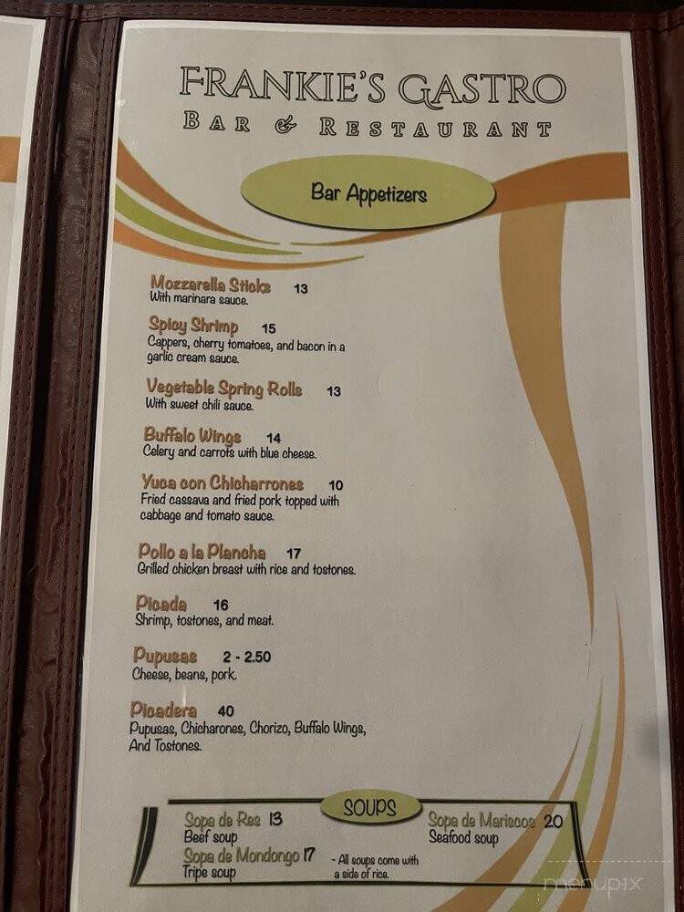 Frankie's Gastro - Cliffside Park, NJ menu_pic