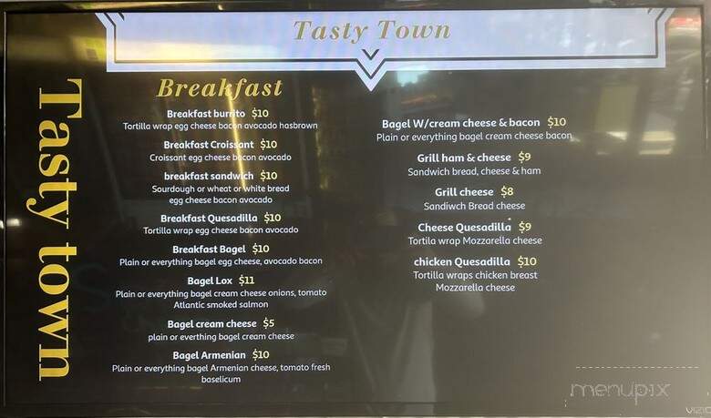 Tasty Town - Encino, CA menu_pic