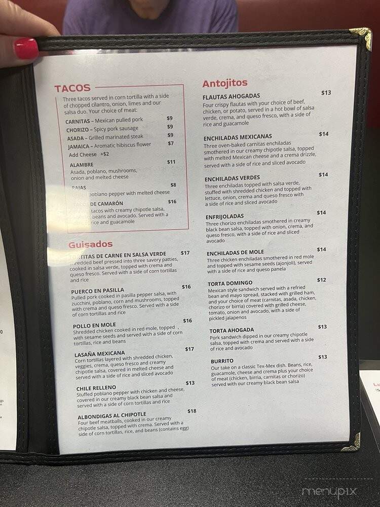 Domingo - Little Elm, TX menu_pic