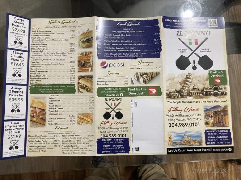 Il Nonno - Falling Waters, WV menu_pic