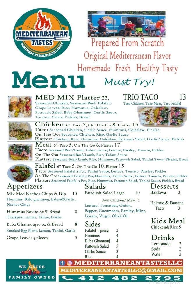 Mediterranean Tastes - Canonsburg, PA menu_pic