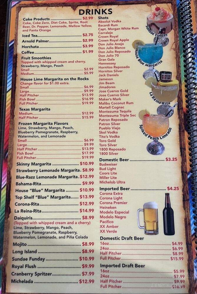 El Charro - Alabama, AL menu_pic