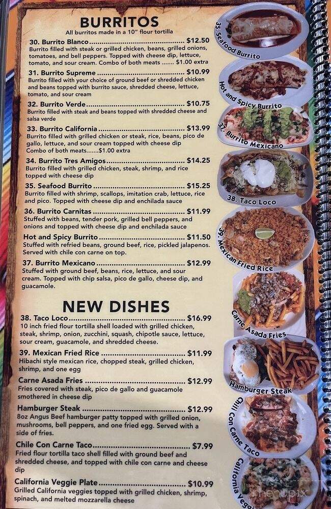 El Charro - Alabama, AL menu_pic