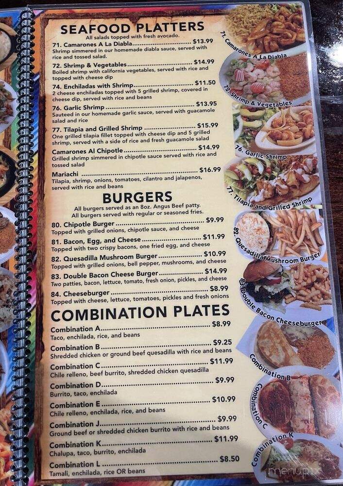 El Charro - Alabama, AL menu_pic
