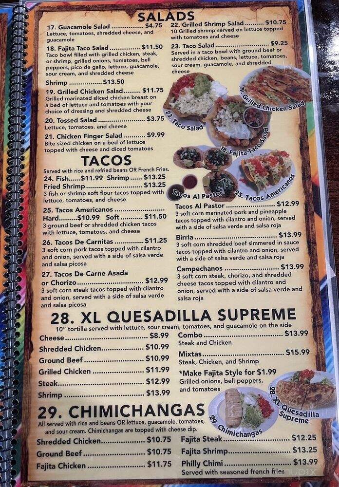 El Charro - Alabama, AL menu_pic