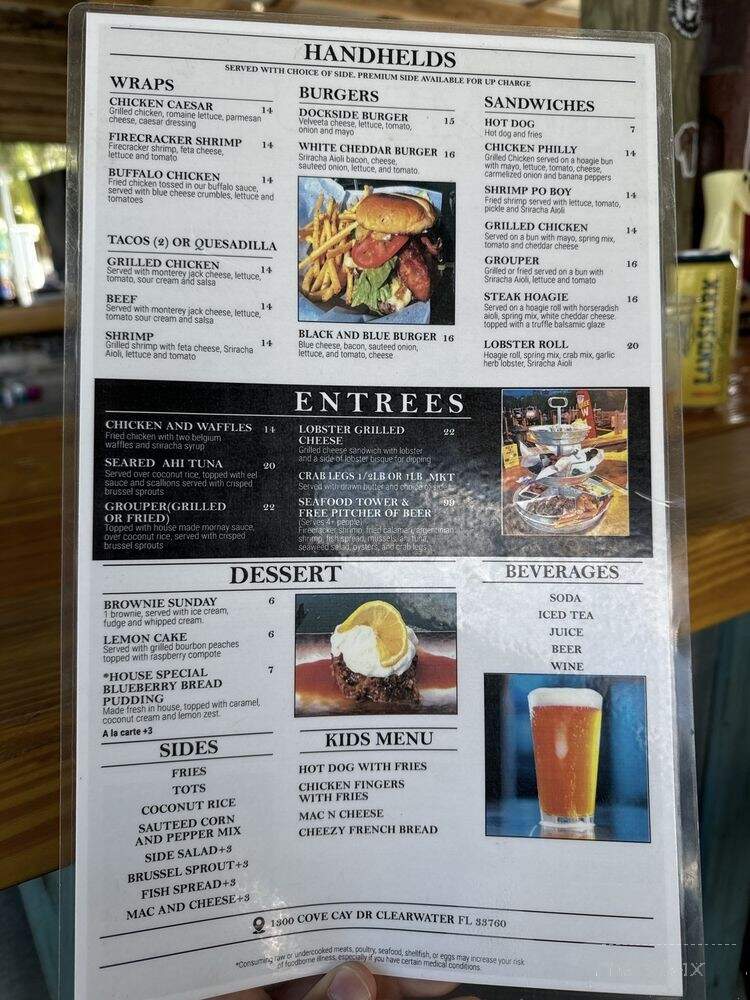 AJ's Dockside Bar and Grill - Clearwater, FL menu_pic